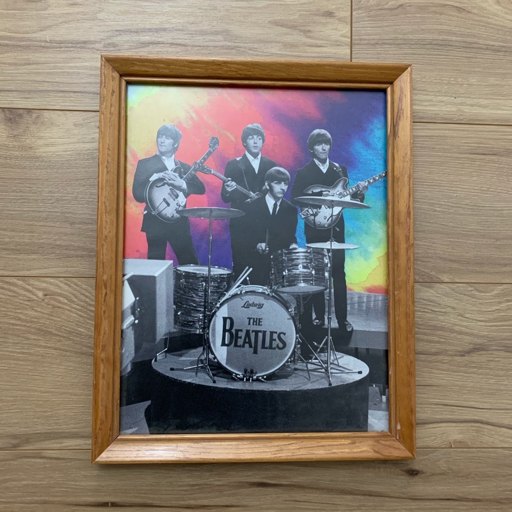 The Beatles Poster with Frame 14” x 11”